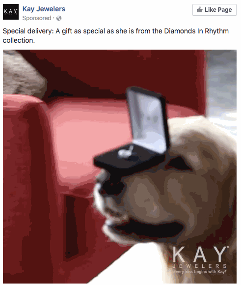 Annonce vidéo Facebook de Kay Jewellers