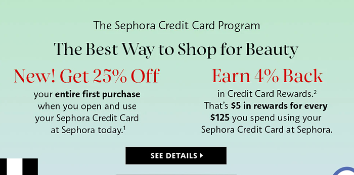 Programme de carte de crédit Sephora