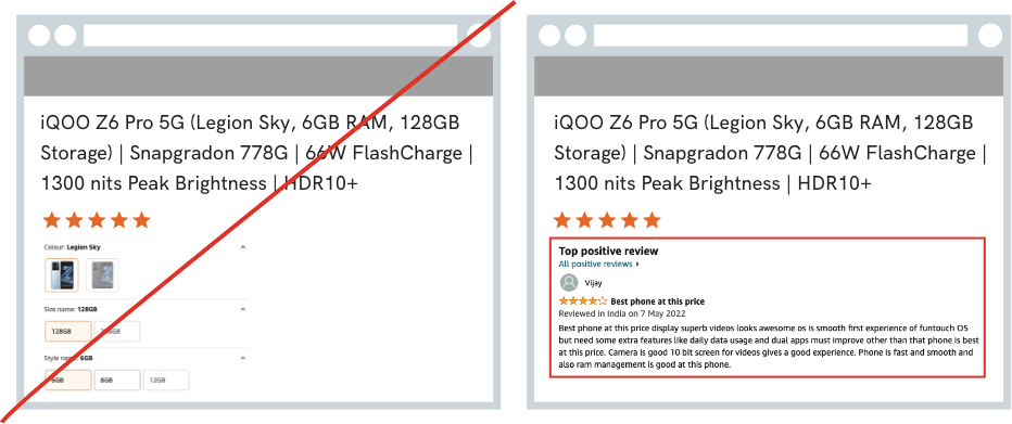Évaluation du produit