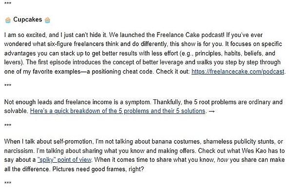 Contenu des e-mails de l'église Austin L