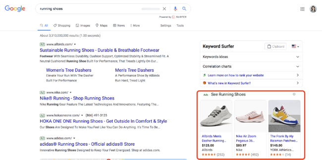 types d'annonces google annonces google shopping