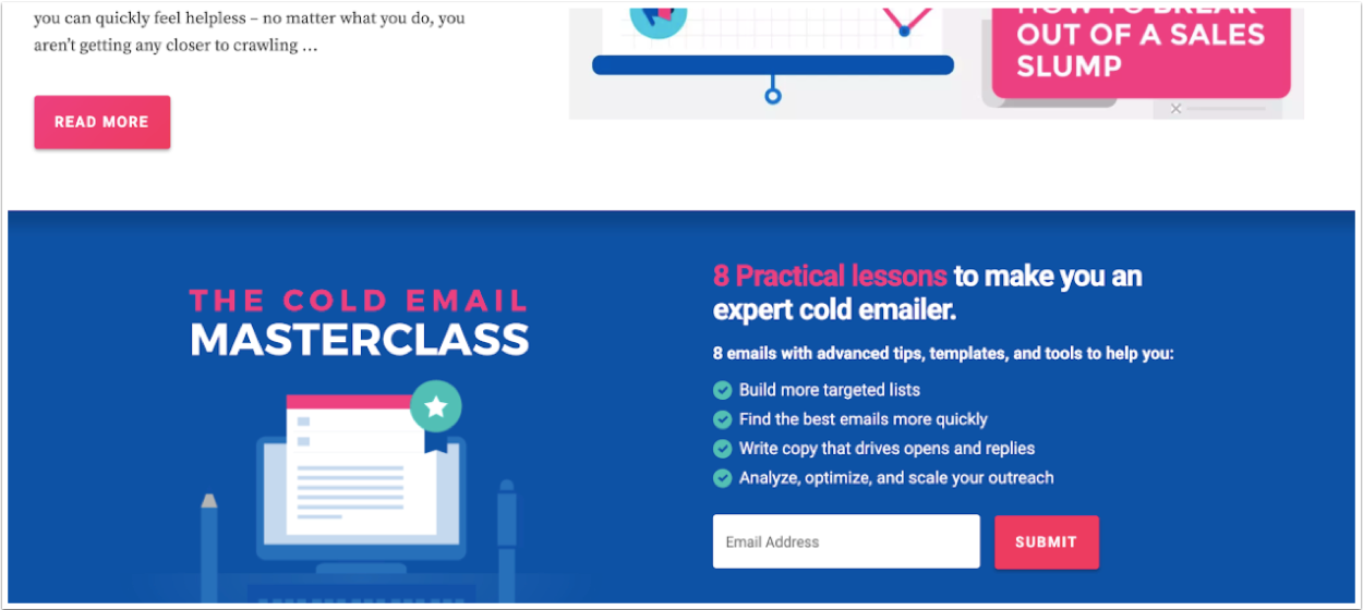 L'automatisation du marketing de Mailshake est un exemple de marketing de contenu
