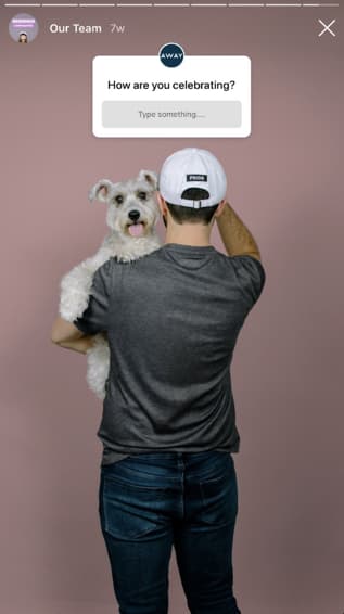 Questions Instagram : Away utilise Questions Sticker pour partager des valeurs