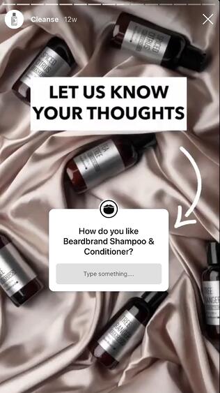 Beardband utilise les questions Instagram