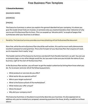 exemple de business plan : Panda Doc