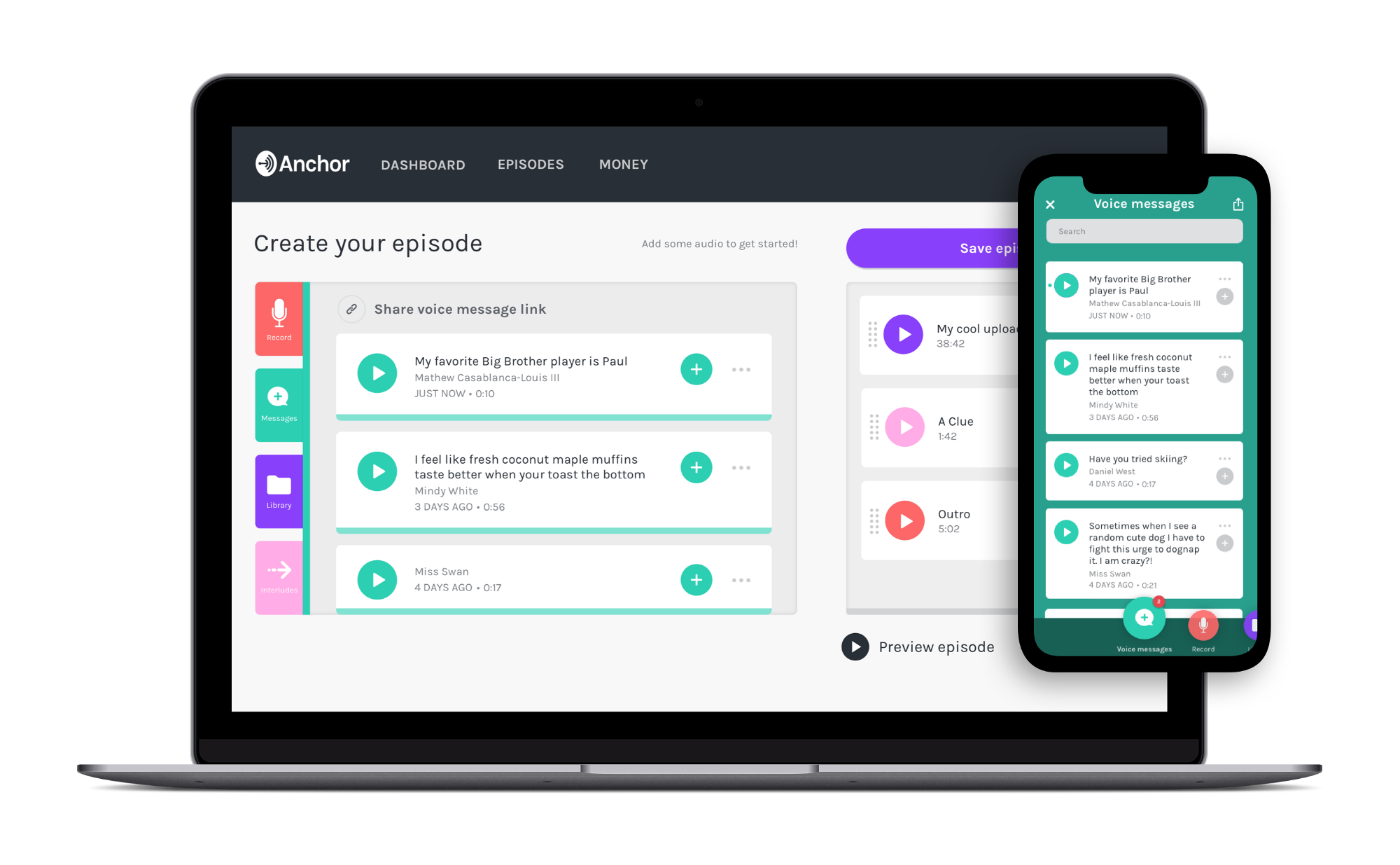 équipement de podcast pour débutants : Anchor
