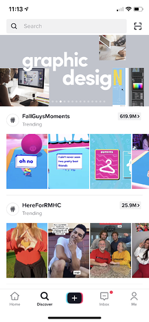 Onglet Découverte de TikTok