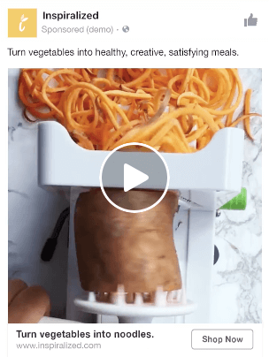 Modèle de publicité Facebook pour la vidéo