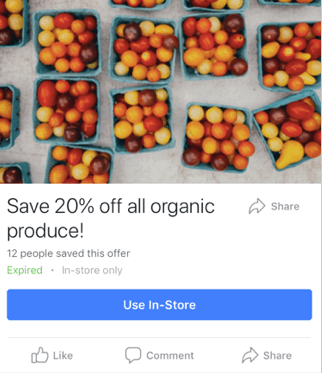 Modèle d'annonce Facebook pour l'offre