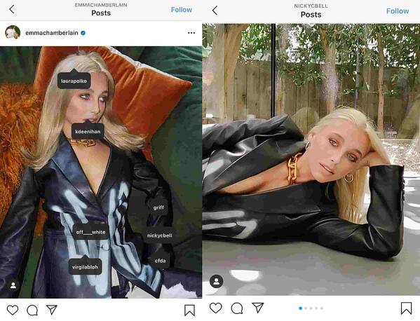 emma chamberlain contenu sponsorisé publication instagram