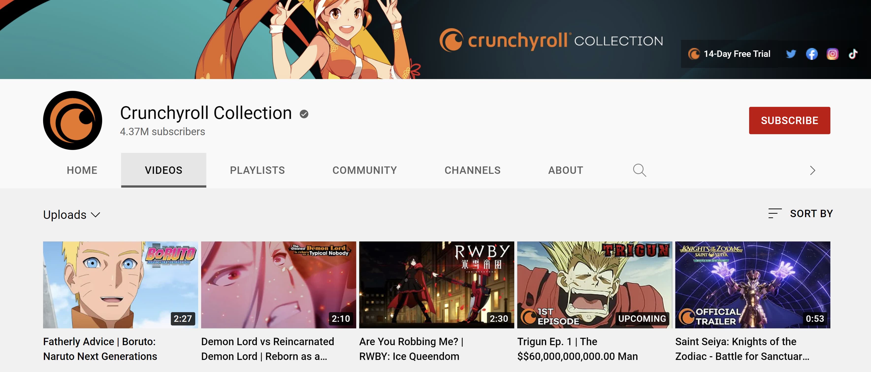 Crunchyroll est un exemple de marketing de contenu