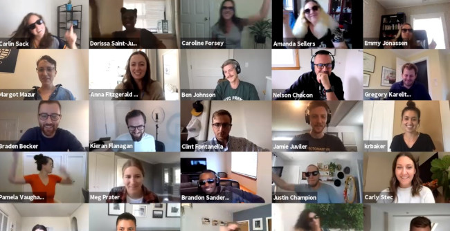 Le flash mob virtuel de HubSpot sur Zoom
